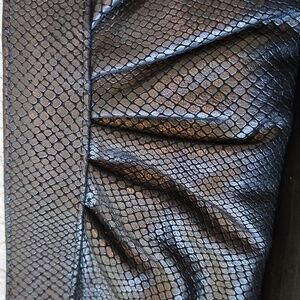 Lauren Merkin Black Snake Skin Print Clutch